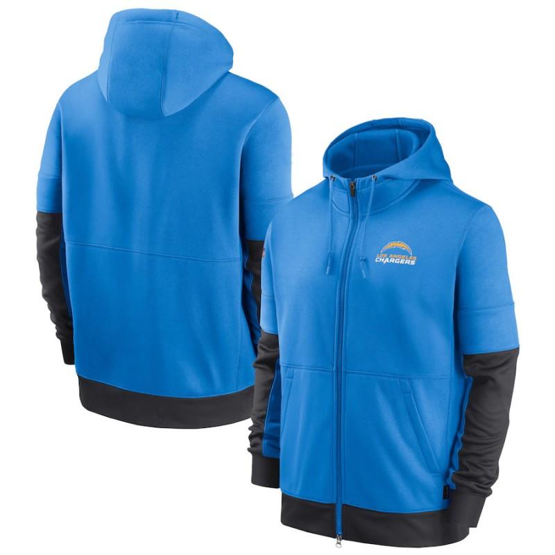 Mens Zip-Up Hooded Sweatshirt NFL Football Team Print Athletic Casual Wear