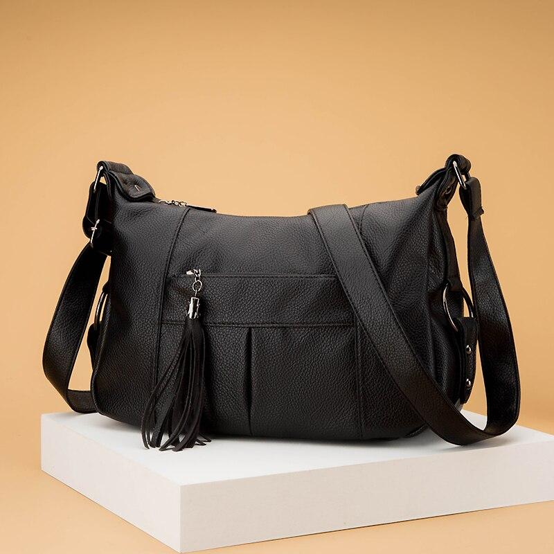 Cheap Leather Crossbody Bag Sac A Main Women Casual Tote Bag Female