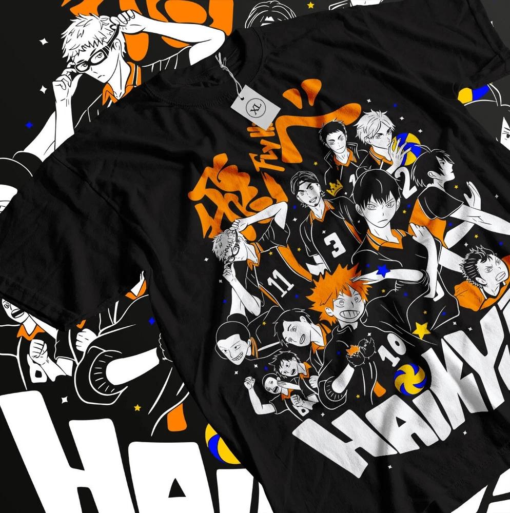 Haikyuu Tshirt Volleyball Kurooa Tetsurou Kozume Kenma Anime TShirt Black S