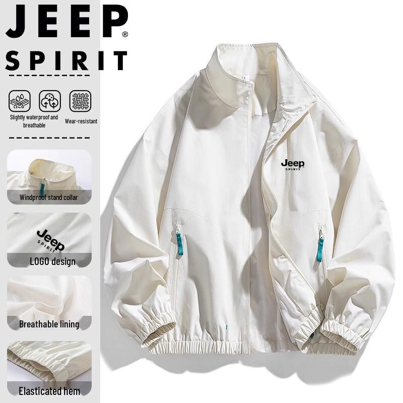 JEEP SPIRIT Men's American Style Stand Collar Casual Jacket