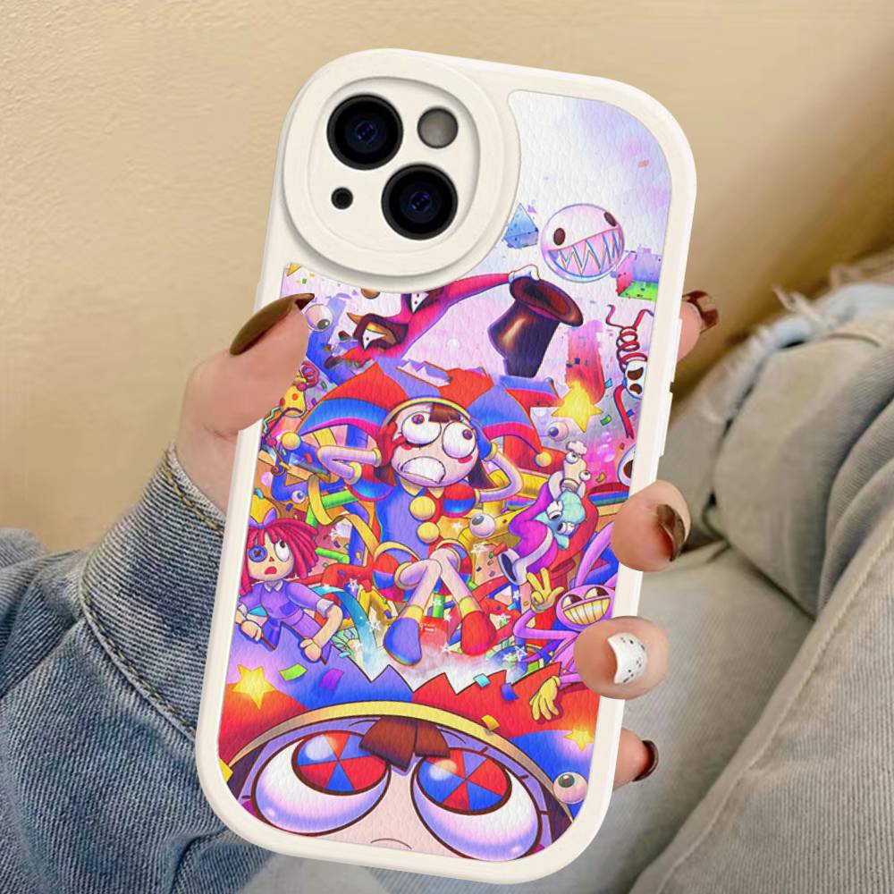 Funny A-Amazing D-Digital C-Circus Phone Case Hard Leather For IPhone 14 13 16 Mini 15 14 11 12 Pro Max Plus Fundas