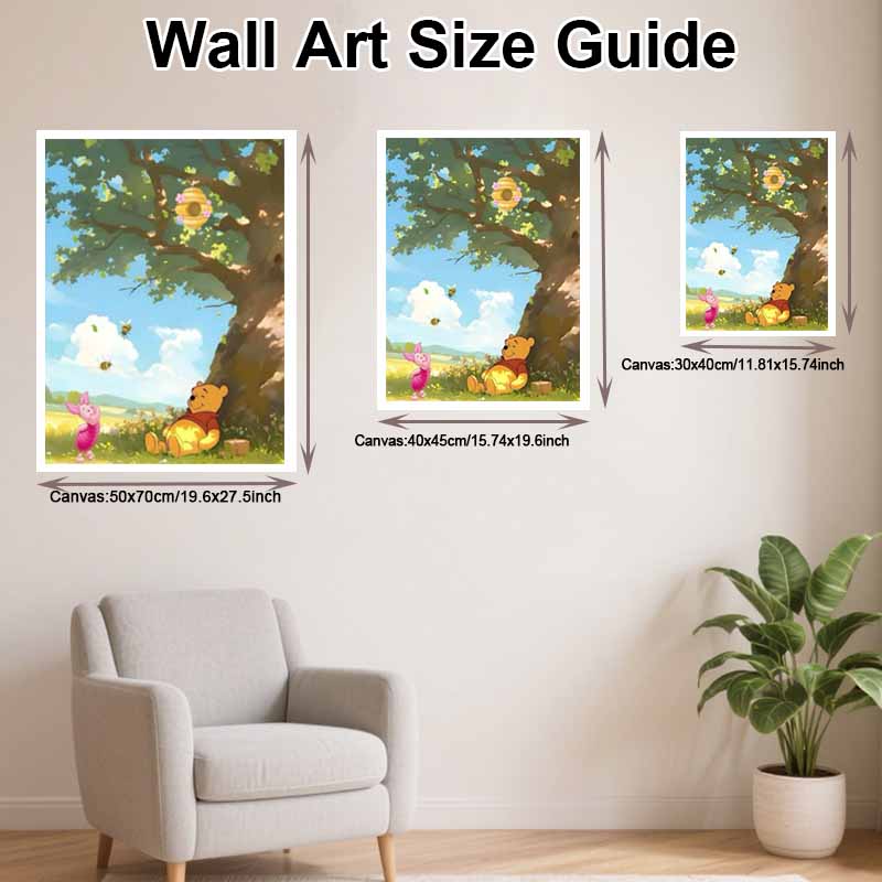 Disney Diamond Painting Kit Winnie Pooh Themed Home Decor Craft Perfect Gift Idea Diamond Art 137 characters