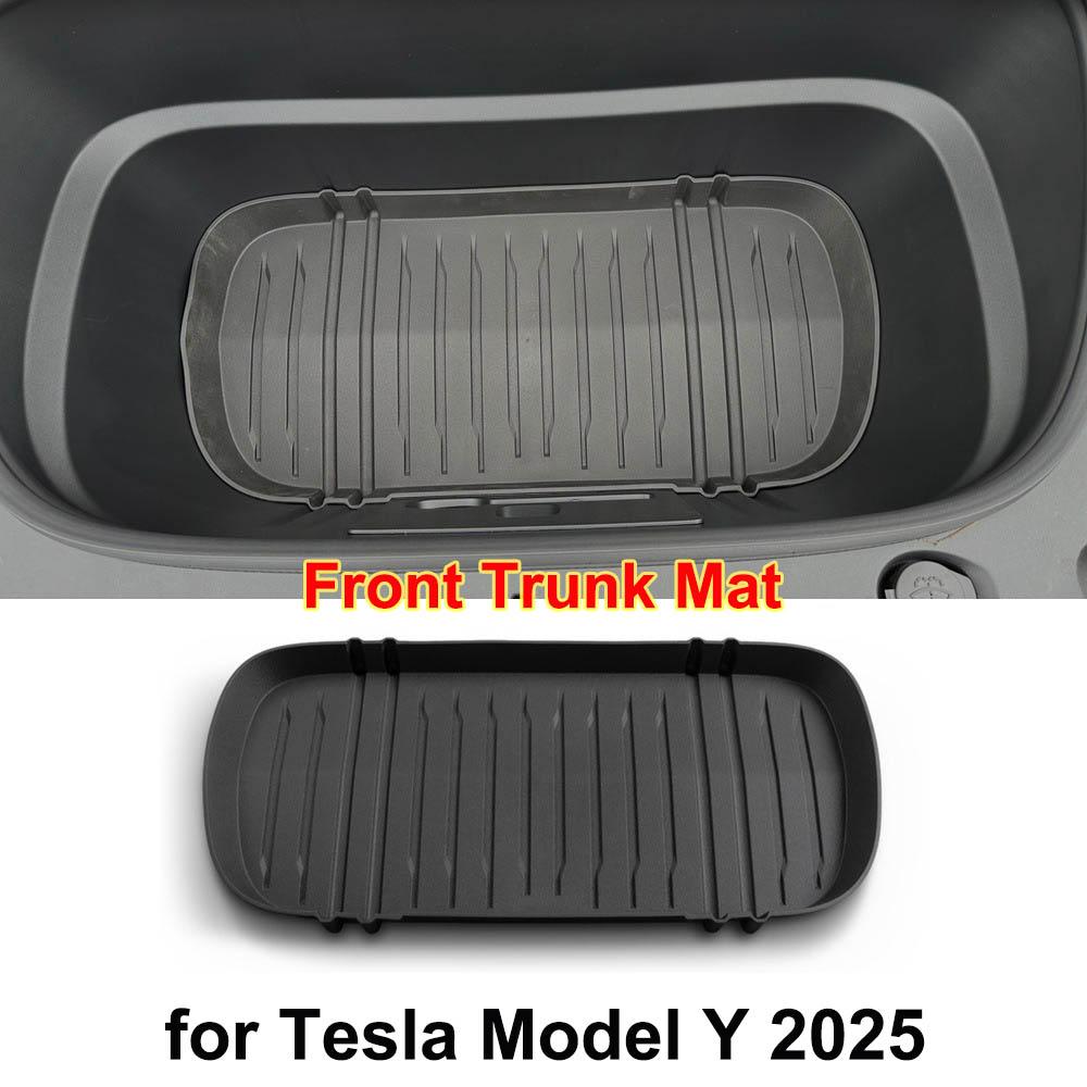 for Tesla Model Y Juniper 2025 Front Trunk Mat Partition Board TPE Frunk Protector Cushion Accessories Organizer Storage Board