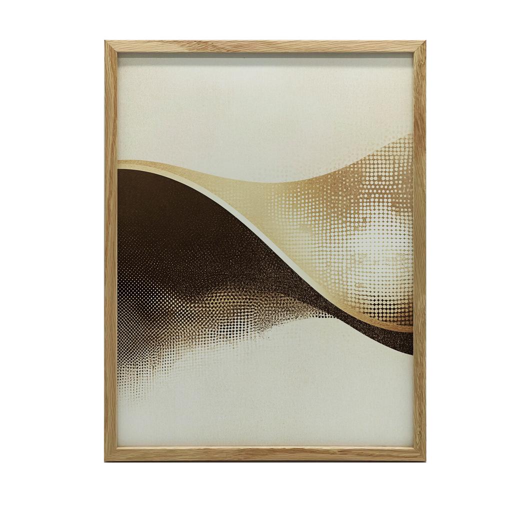 Wave of Dots - Abstract Poster Wave of Dots - Abstract Poster, 70X100 Cm, Black Aluminum Frame, 230 Gsm Matte Paper