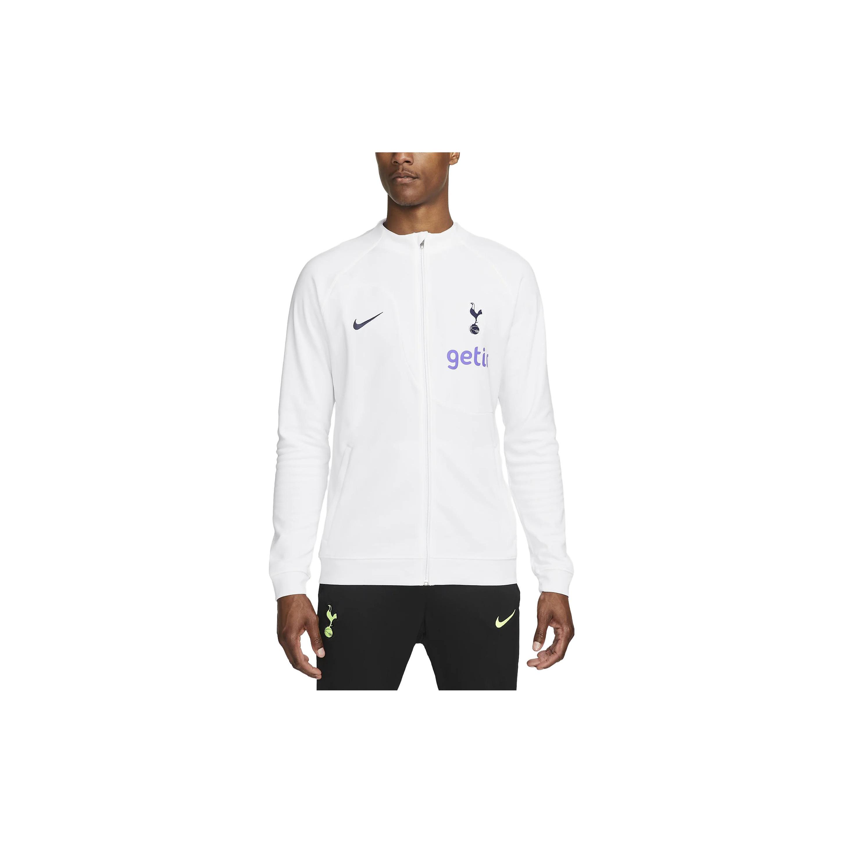 Мужские белые толстовки Nike с круглым вырезом, умеренный кардиган DM2914-100 L