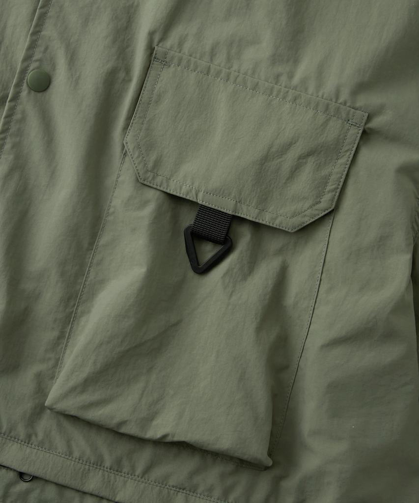 OUTSTANDING Nylon Utility Packable Half Shirt_Green