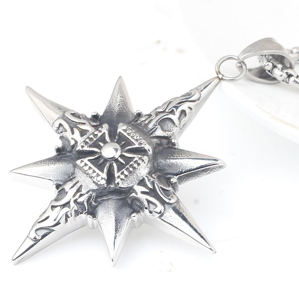 European and American Film and Television Peripheral Alien Spaceship Meteor Hammer Fashionable Titanium Steel Necklace
