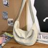 Women Crossbody Bag Large Capacity Student Solid Color Commuter Shoulder Bag