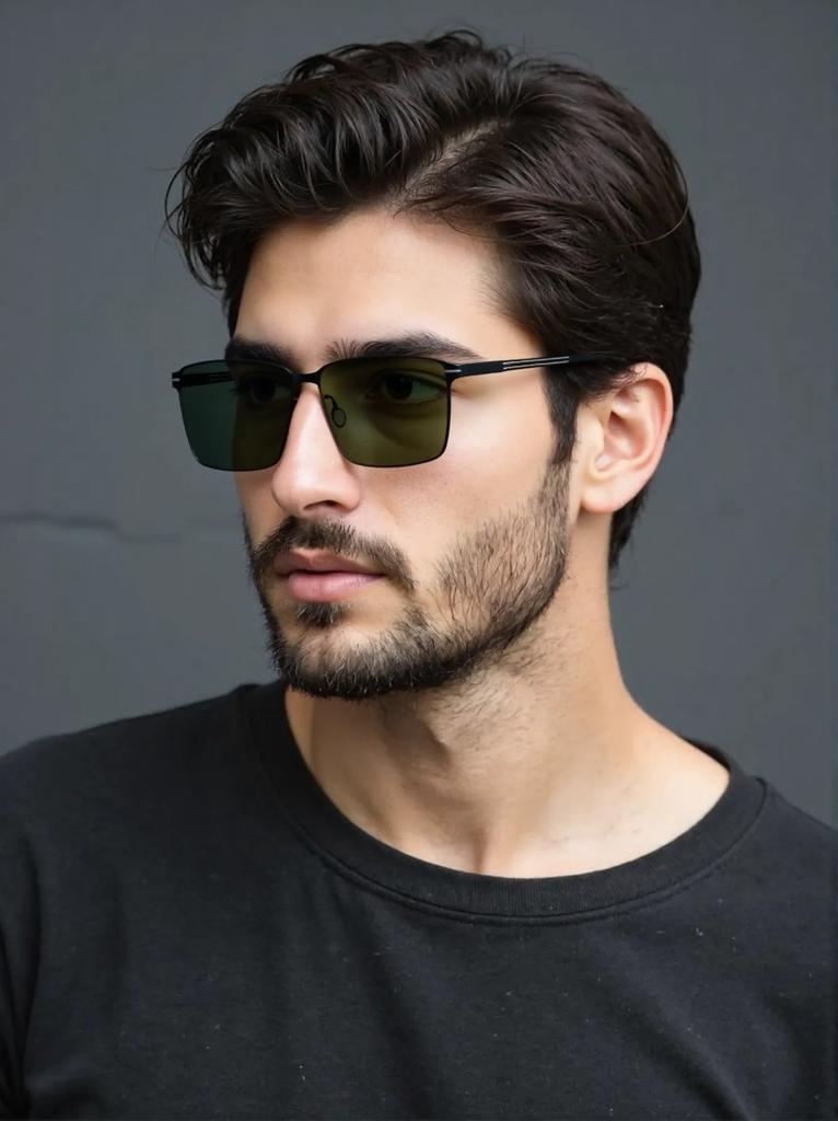 New Fashion Polarized Sunglasses For Men,Fashionable Square Style,Uv Protection,Suitable For Driving And Sun Protection 5138