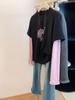 Absolutely Beautiful Plush Fleece Horse Print Layered Women's T-Shirt for 2026 Spring/Autumn - Trendy Round Neck Design