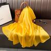 New solid colour anti-silk scarf spring and autumn sunscreen beach towel female silk scarf outside the air conditioning shawl