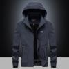 Fleece Casual Jacket Autumn and Winter New Men's Outdoor Casual Hooded Thermal Jacket Men's