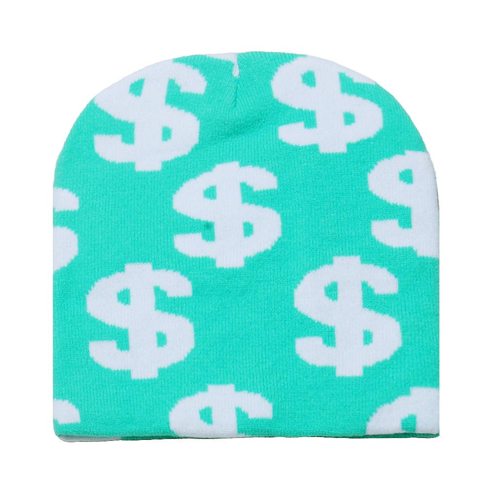 Wintermütze Dollar Jacquard Beanie Warme Strickmütze Hip Hop Trend Unisex Kalte Mütze Mann