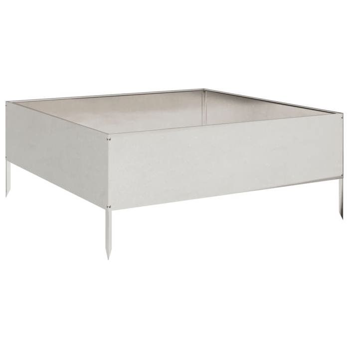 VidaXL Lit surélevé de jardin 100x100x25 cm acier inoxydable 851035