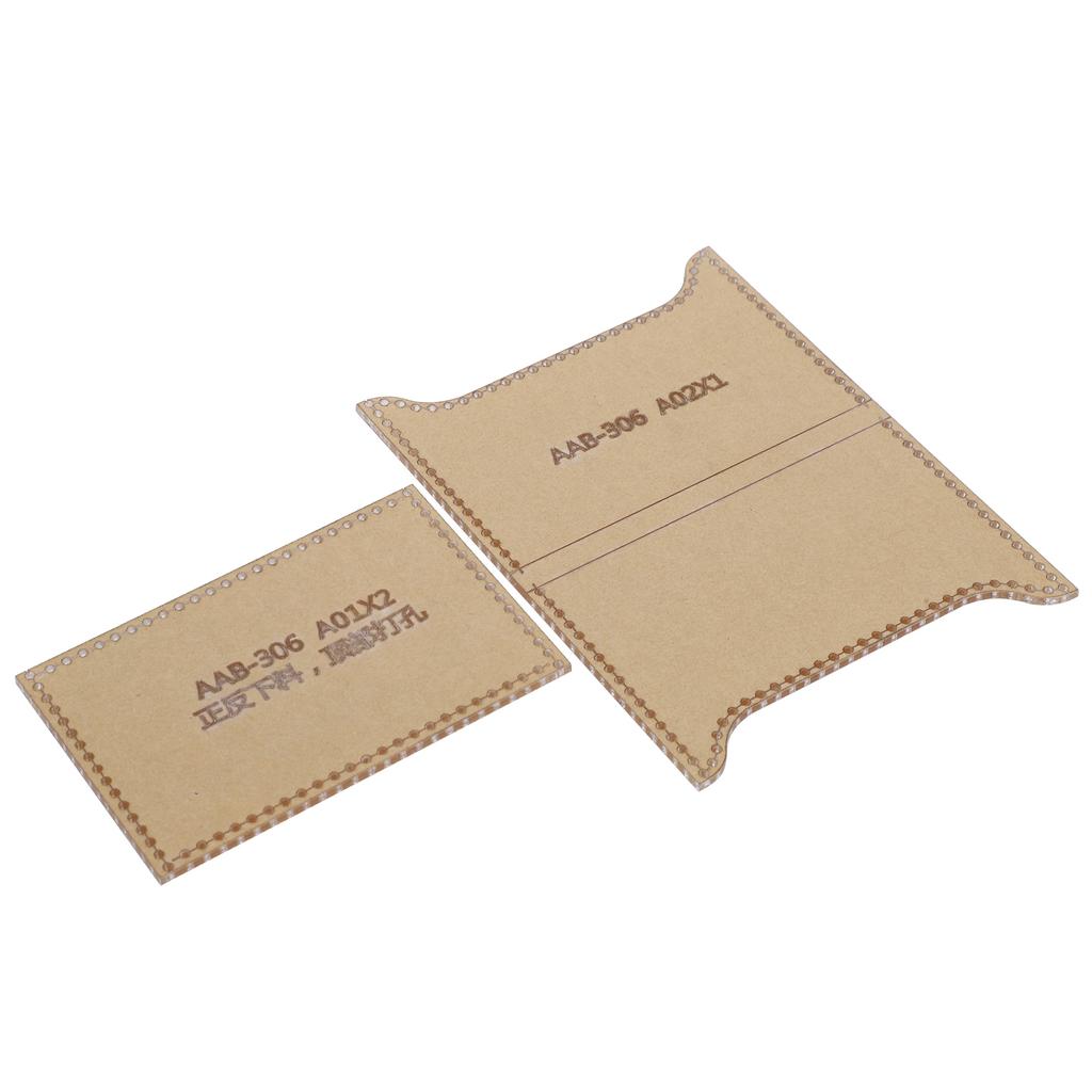 2Pcs Acrylic Template Card Bag DIY Leather Pattern Wallet Mold Craft Tools Accessories