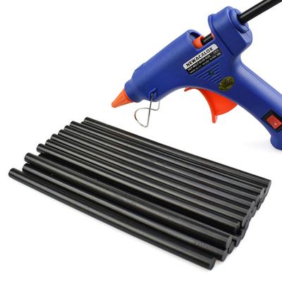 Lot de 10 ou 50 bâtons de colle thermofusible noire pour réparation de bosses de voiture, 7 mm, sans peinture