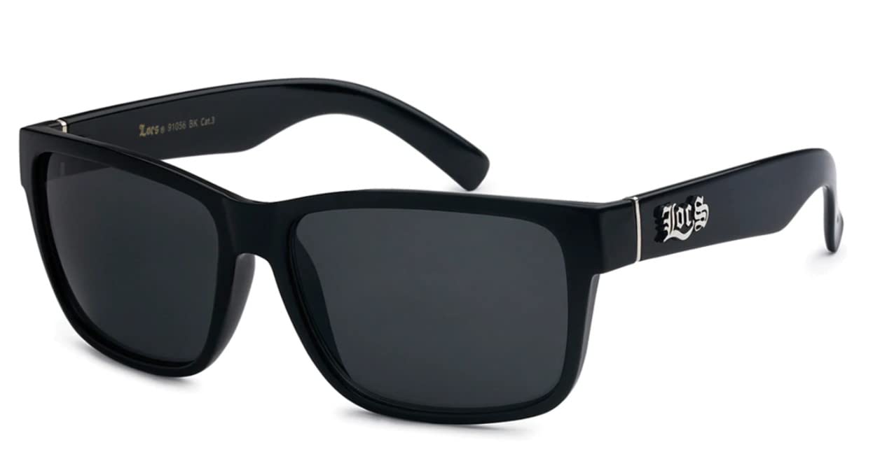 

Locs 91070 Black Sunglasses Authentic Hardcore Gangster OG Cholo Classic Adult Shades, Black, чорний