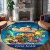 Personalized D-DogMan Round Chair Office Rug - Perfect for Mat, Office Chair & More - Ideal Gift for Birthdays and Holidays