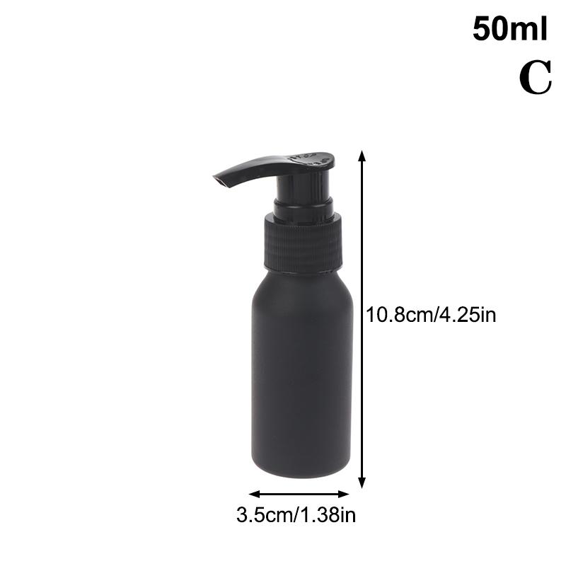 40Ml-250Ml Black Frosted Aluminum Bottle With Cap Perfume Lotion Cosmetic Toner Water Bottle Travel Protable Refillable Bottle