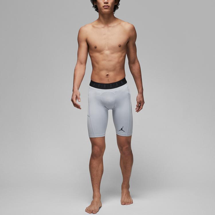 Jordan Sport Dri-Fit Logo Print Moisture-Wicking Quick-Drying Fitness Shorts Men Shorts Wolf-Grey DM1814-012