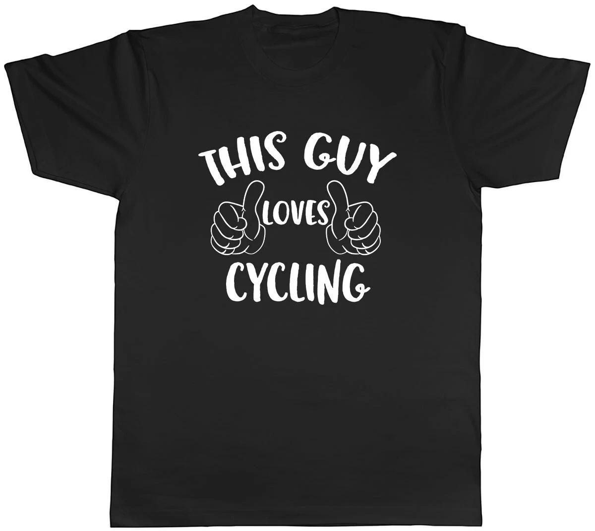 This Guy Loves Cycling Mens Unisex T-Shirt Tee M