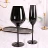 2Pcs Glass Household, Multi-purpose Black Crystal Glass, Tall Red Wine Glass, Champagne Glass, Glass Wine Glass