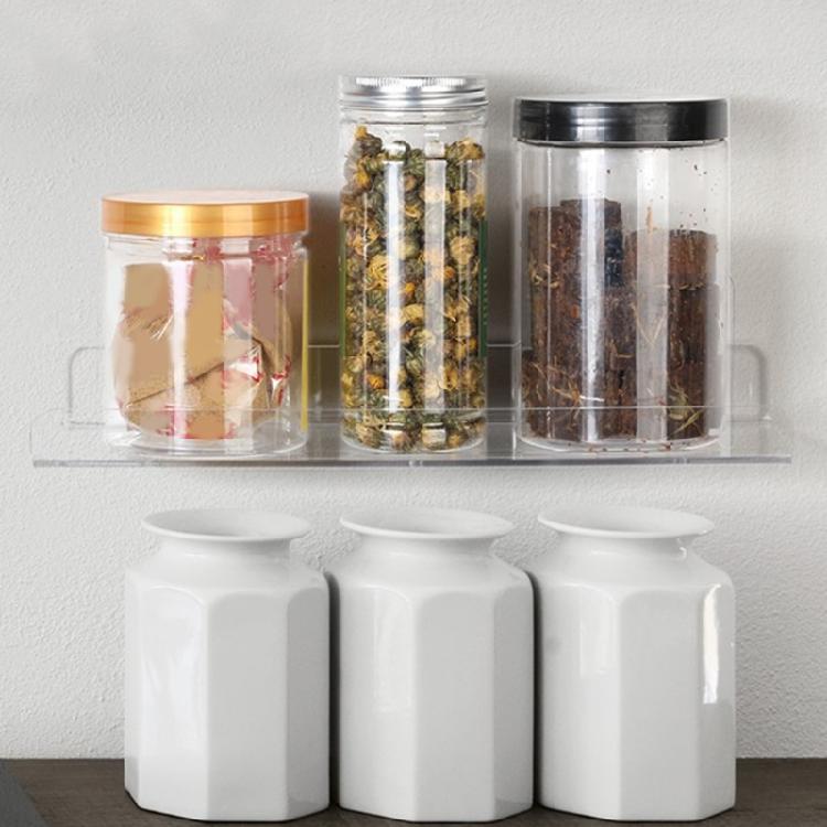 Clear Acrylic Shelf Bookshelf Spices Rack for Album Modern Picture Display