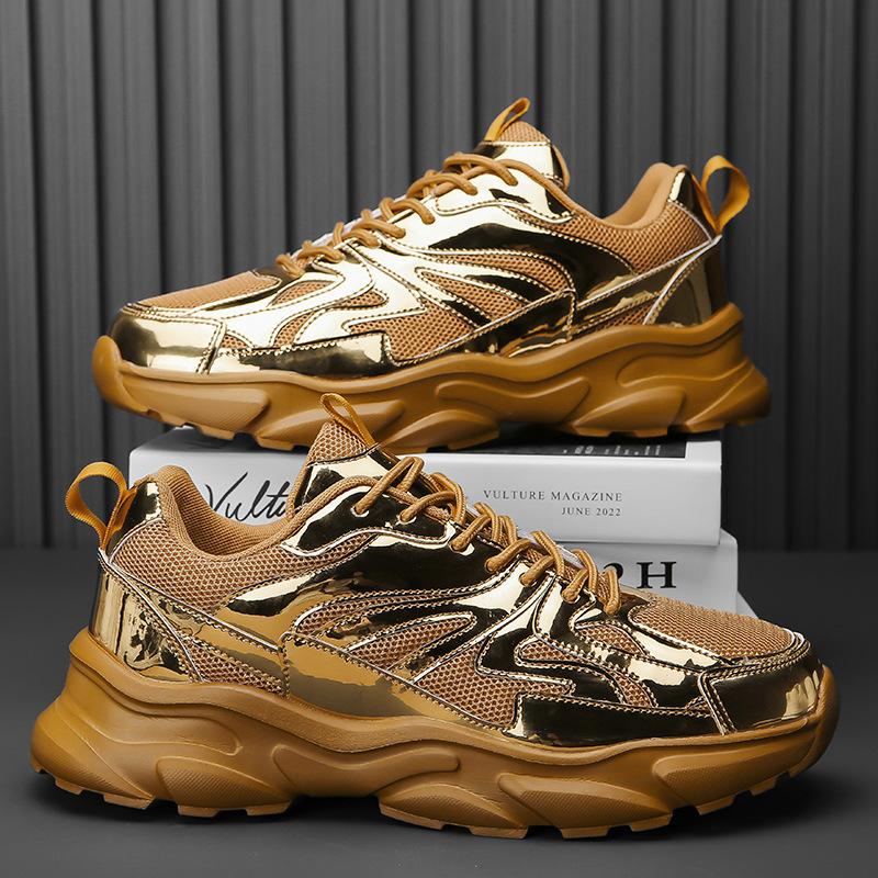 Fashion outdoor lightweight small platform dad shoes men's new autumn heightening, lightweight and breathable sports shoes