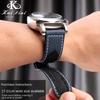 Nylon Canvas Watchband For Panerai PAM01118/01661/441 Sticky Carbon Fiber Wrist Strap Large Size Bracelet Accessories 24mm 26mm