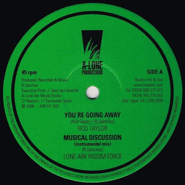 

10inch Record ROD TAYLOR / ROBERTO SANCHEZ - You re Going Away / Don t Use Me ARK10002 A-Lone Producti 2006 Spain Reggae, Ska & Dub Used