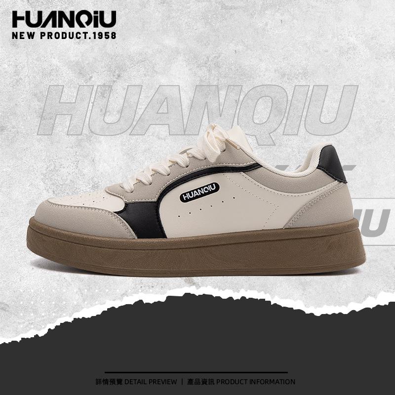 

Global retro platform low-top board shoes men s autumn casual versatile lightweight white sports shoes men s shoes ZHQ68158N 44 бежевый