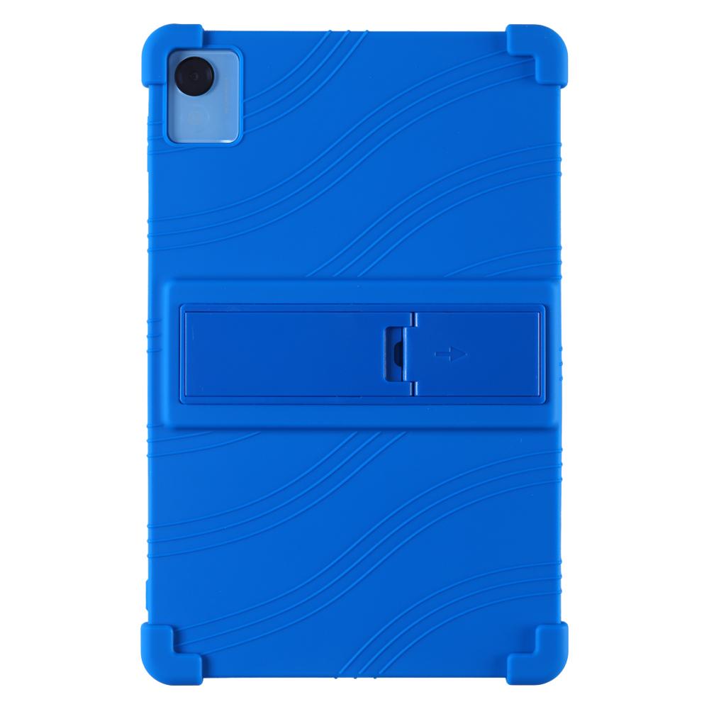 

For Realme Pad X Tablet Case Shockproof Silicone Cover with Adjustable Kickstand Dark Blue
