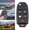 5 Buttons Flip Folding Key Fob Case Protector Car Remote Key Cover Holder Black for Volvo S60 S80 V70 XC70 XC90