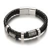 Bracelet Double Layer Vintage Alloy Cowhide Bracelet Fashion Men's Leather Magnet Buckle Bracelet