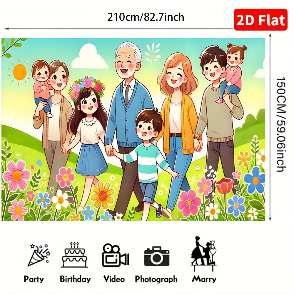 1 Piece of 2D Flat Surface, Multi-purpose Decorative Background Banner for Family Gatherings In Color, for Festivals