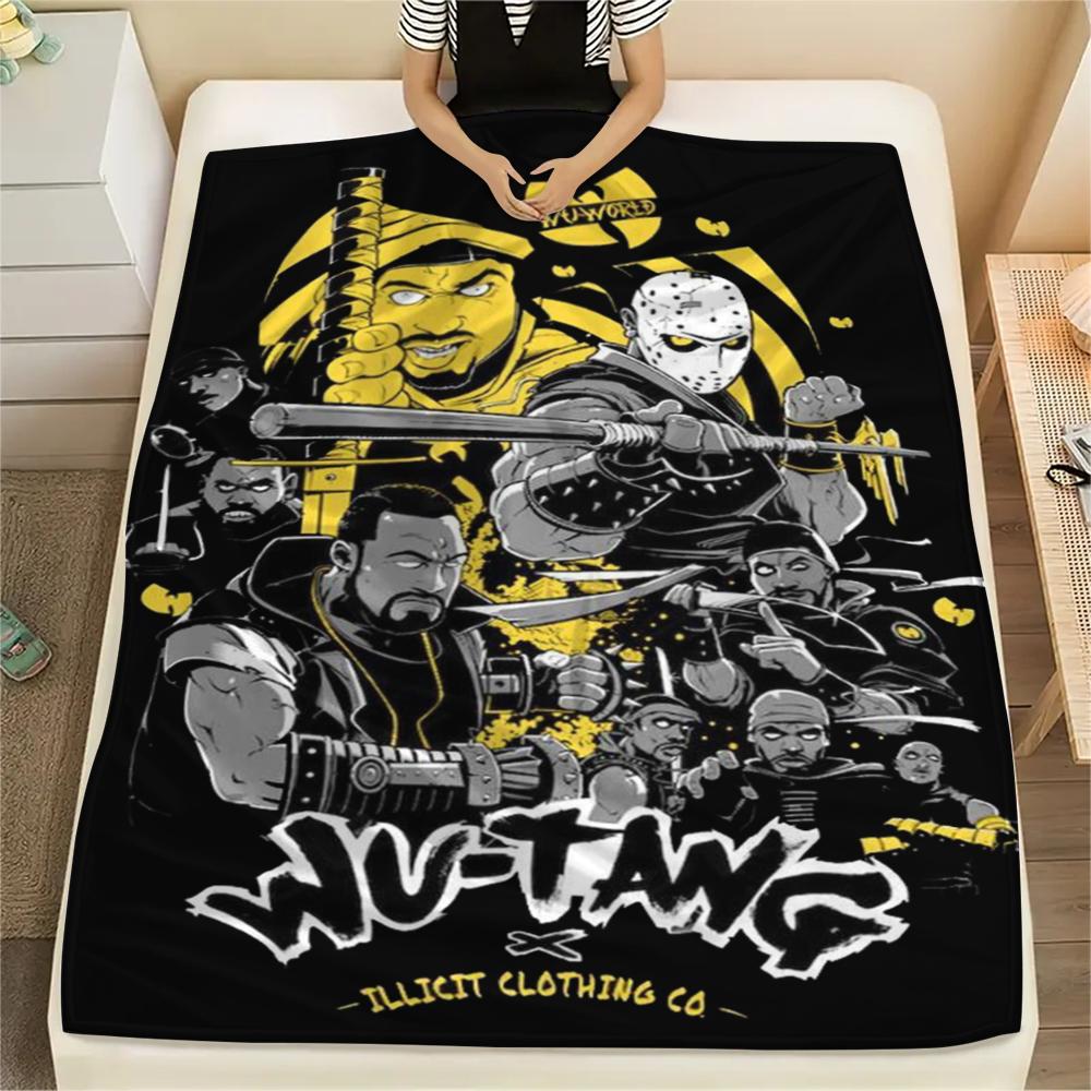 1Pc Tang Clan Print Flannel Blanket, High quality Comfortable for All Seasons, Home Decor, Warmth and Comfort, Perfect for Christmas Gifts