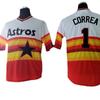 Unisex Baseball Jersey Houston Astros Fan Style Embroidered Sport Top Cotton Blend Lightweight