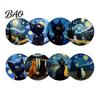 Unique Cat Themed Gifts Wooden Coasters, Decorative Heat Resistant Table Mats, Non-slip Cup Retro Pattern Coasters Insulation for Hot Drinks And Desk