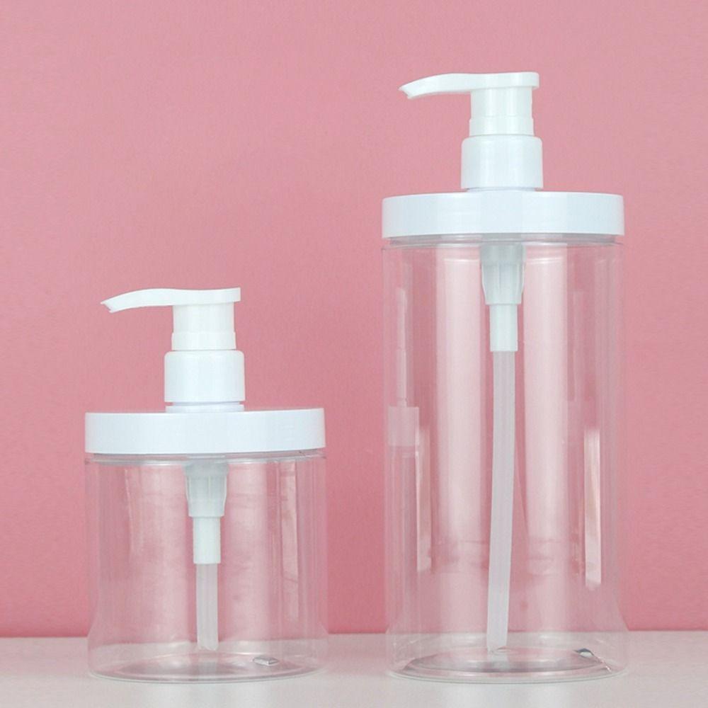 Wide Mouth Pump Bottle Dispenser Clear Storage Bottle  for Shampoo Conditioner Lotion