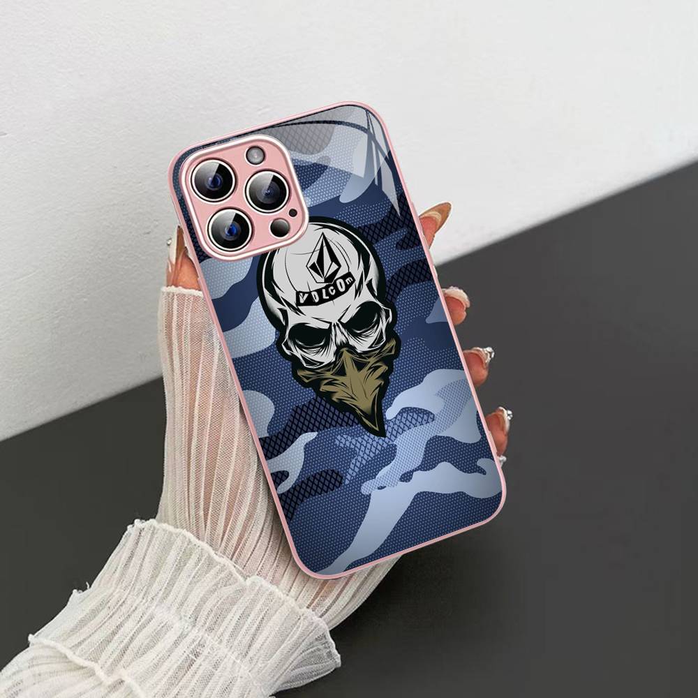 

Well-known Skateboard V-VOLCOMs Brand For IPhone 14 13 12 Mini 11 Pro XS Max X XR 14 Plus Tempered Glass Cover iphone XS