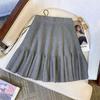 Foreign Elastic Waist Umbrella Skirt Short Autumn and Winter Half Skirt Women High Waisted Knitted A-line Short Skirt Female