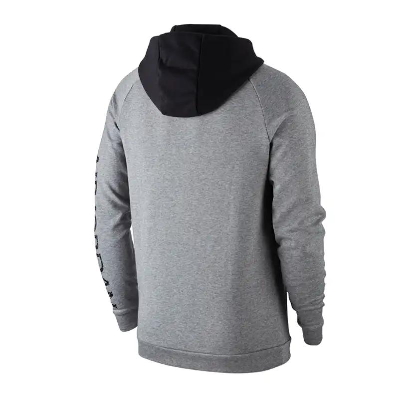 Nike Mikina s kapucí s potiskem písmen Americká mikina Raglánová mikina Pánská mikina Šedá CK2852-092