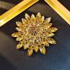Elegant Rhinestone Animal Brooch: High-End Flower Design for Women's Coats and Accessories
