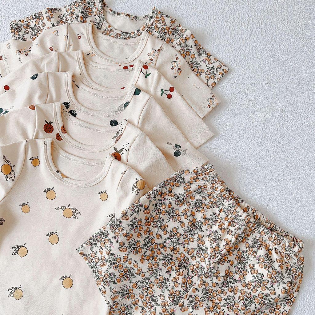 XG Kids' Summer Cotton Pajama Set - Short Sleeve Homewear for Children