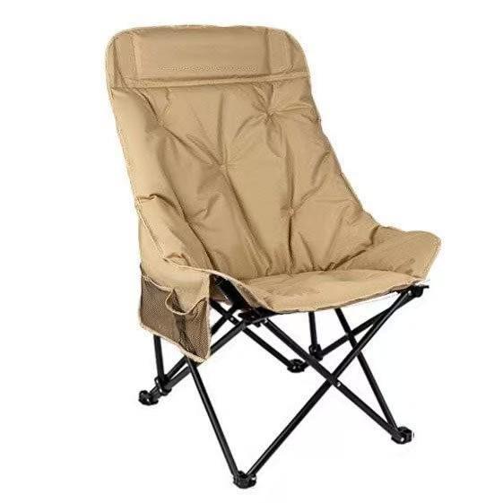 Portable Cotton-Padded Folding Moon Chair for Autumn/Winter