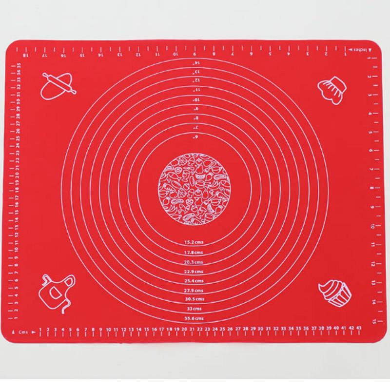 Kitchen Baking Tools 50*40cm Baking Pads Silicone Face Mats Flour Pads Potholders Western Pads