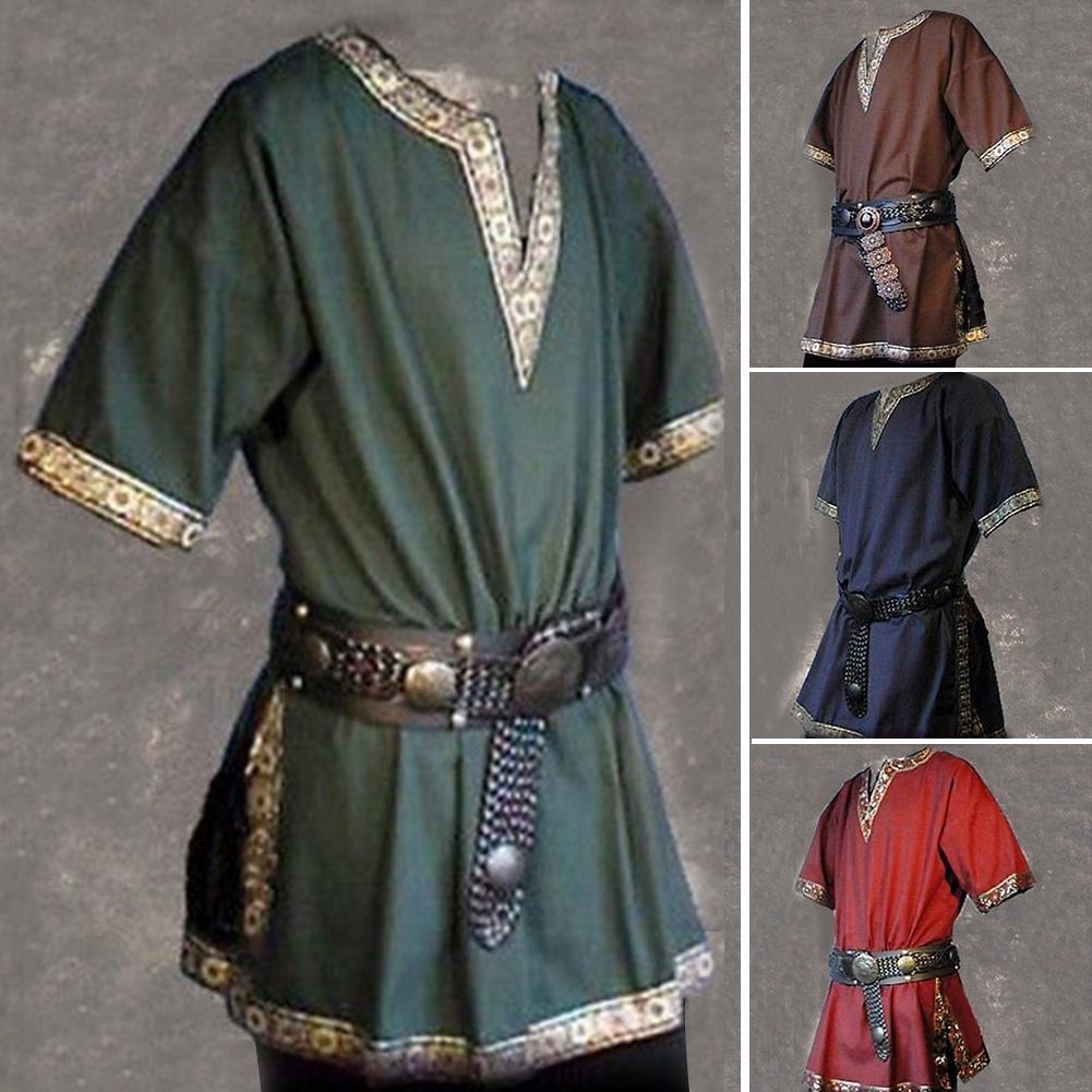 Mens Medieval Pirate Shirt Sleeveless Costume Viking V Neck Renaissance Casual Drawstring Halloween Tank Top Vest
