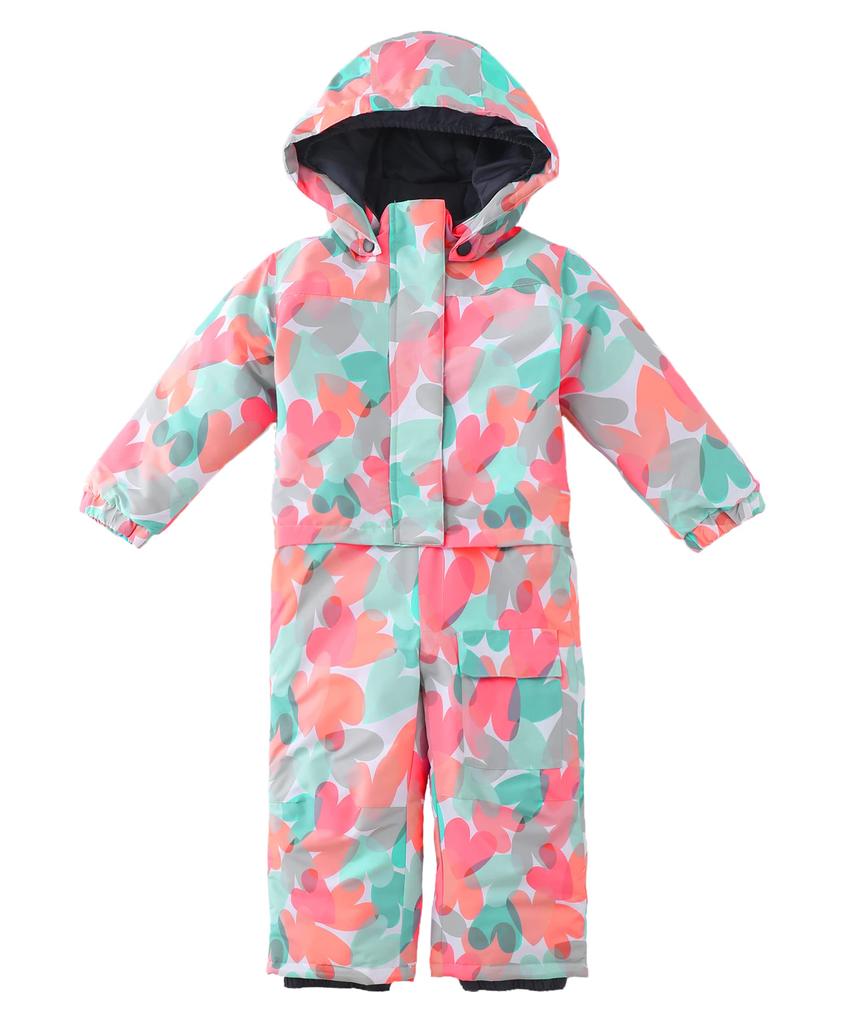 Hiheart Snowboard and Ski Adjustable Perfect for Snow Orange Size 120 Kids' Wear, One-Piece Jumpsuit, Size, Waterproof, Warm, Play, Heart,