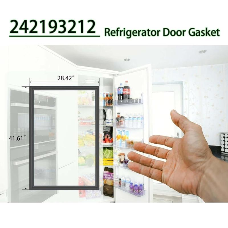 Reliable Refrigerator Freezer Door Seal 28.34 Inches Wide Strong Rubber Material Easy Installation