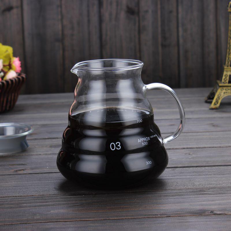 Glass Coffee Pot Cloud Shaped Coffee Kettle Reusable Coffee Pot Heat Resistant Teapot Coffee Utensils 360/600/800ml